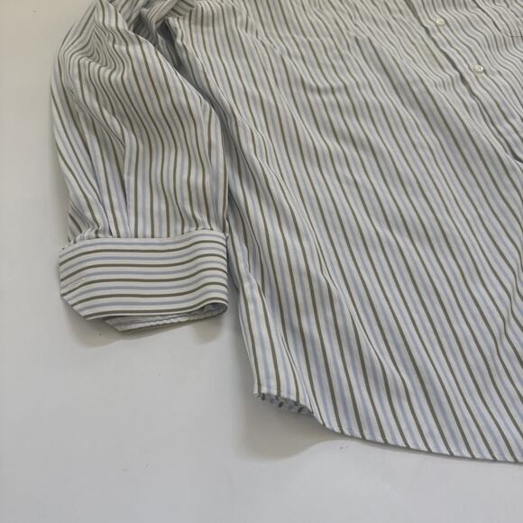 Nordstrom Smartcare Striped Button Down Long Sleeve Shirt 16 1/2-33 Wrinkle Free - Picture 4 of 11